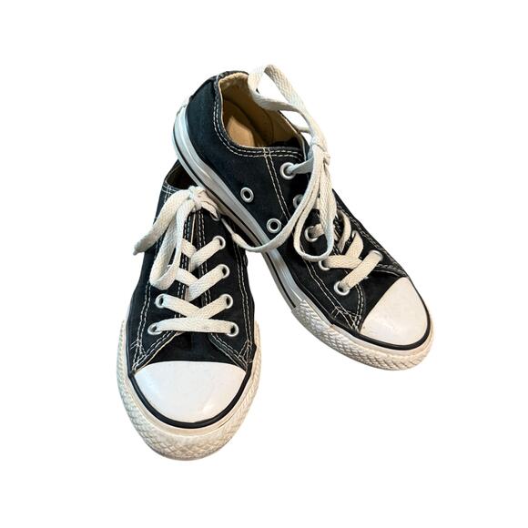Converse Other - Converse All Star Chucks SZ 13 Little Kid Black Tie Sneakers Shoe Low Top Unisex
